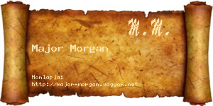 Major Morgan névjegykártya